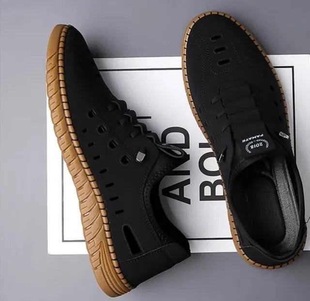 Men's Black Airflow Lightweight Casual Shoes