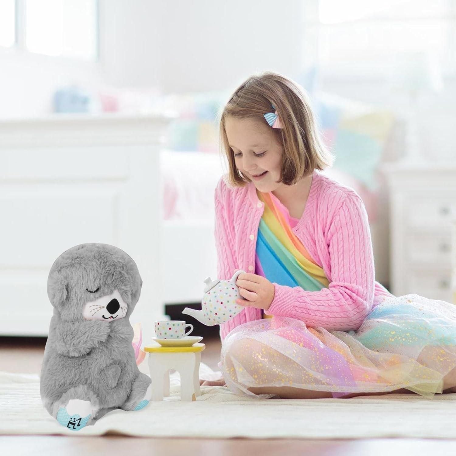 Breathing Teddy Bear with Soothing Music, Comfort Plush - amazino