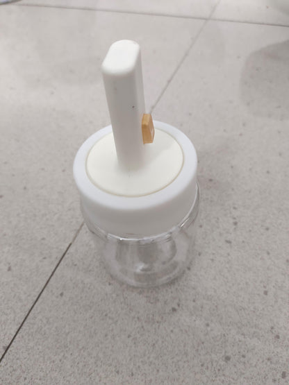 Luxury Glass Telescopic Seasoning Tank with Integrated Spoon Lid