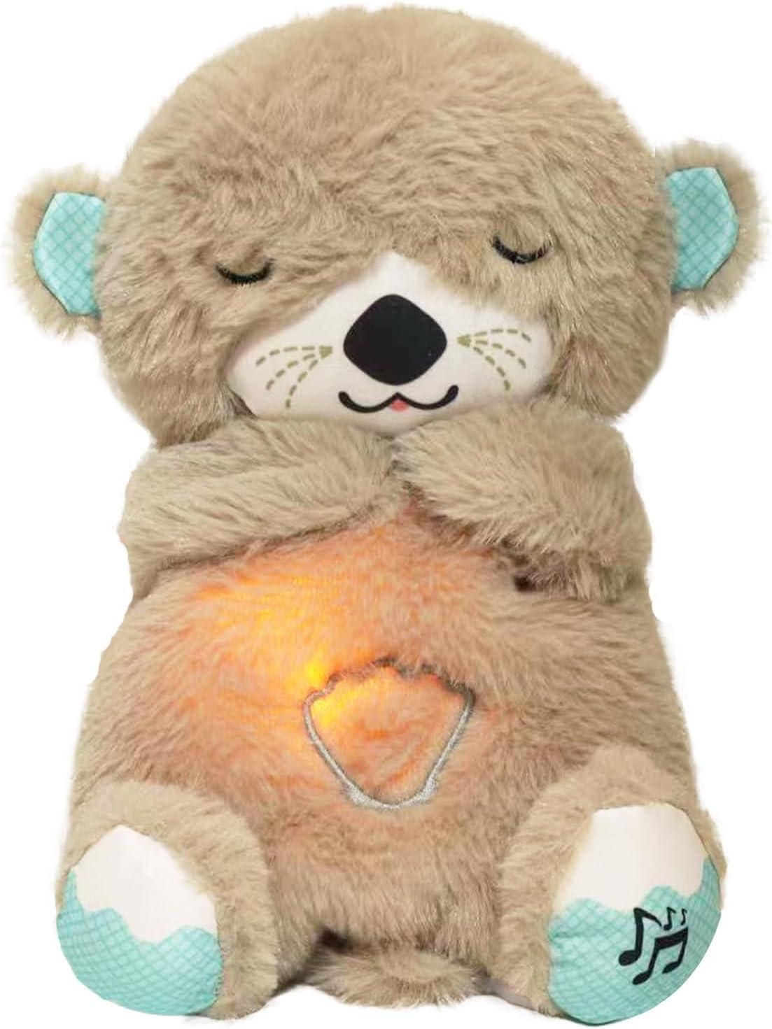 Breathing Teddy Bear with Soothing Music, Comfort Plush - amazino