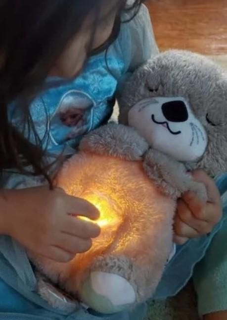 Breathing Teddy Bear with Soothing Music, Comfort Plush - amazino