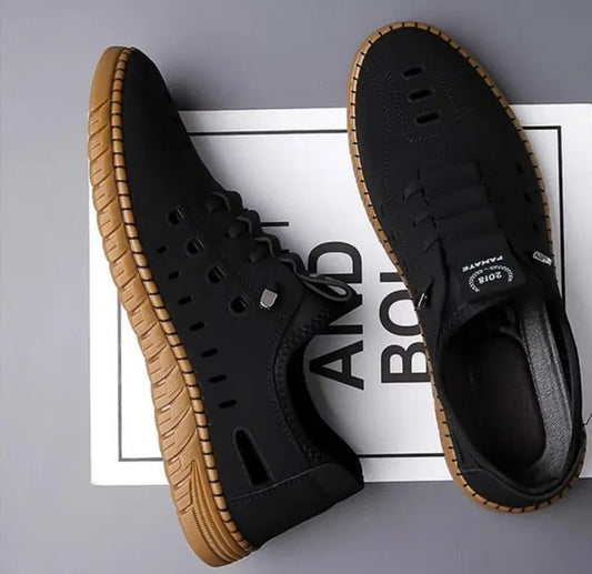 Men's Black Airflow Lightweight Casual Shoes