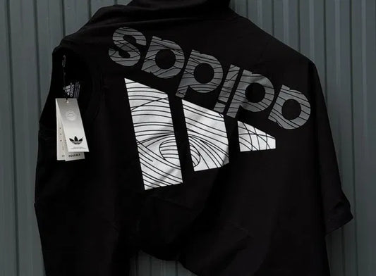 Unisex Black “sopipo” Graphic Print Oversized T-Shirt
