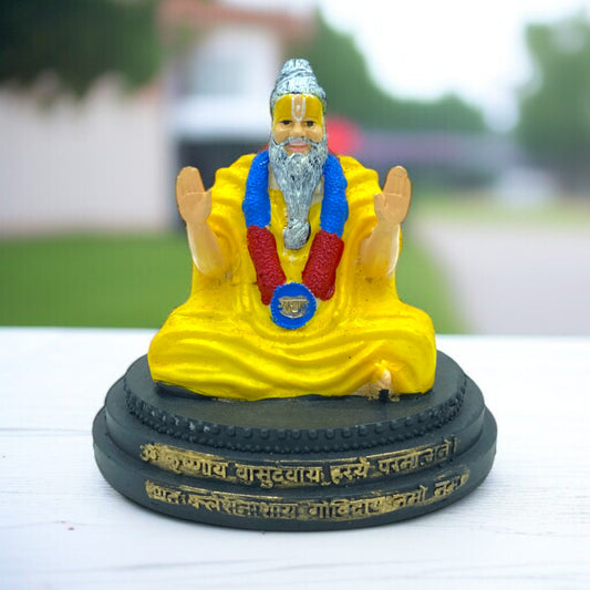 CraftnLove 4-Inch Premanand Ji Maharaj Happy Idol – Resin Murti for Home Temple, Puja Room & Spiritual Décor | Baba Ji Maharaj Ji Statue